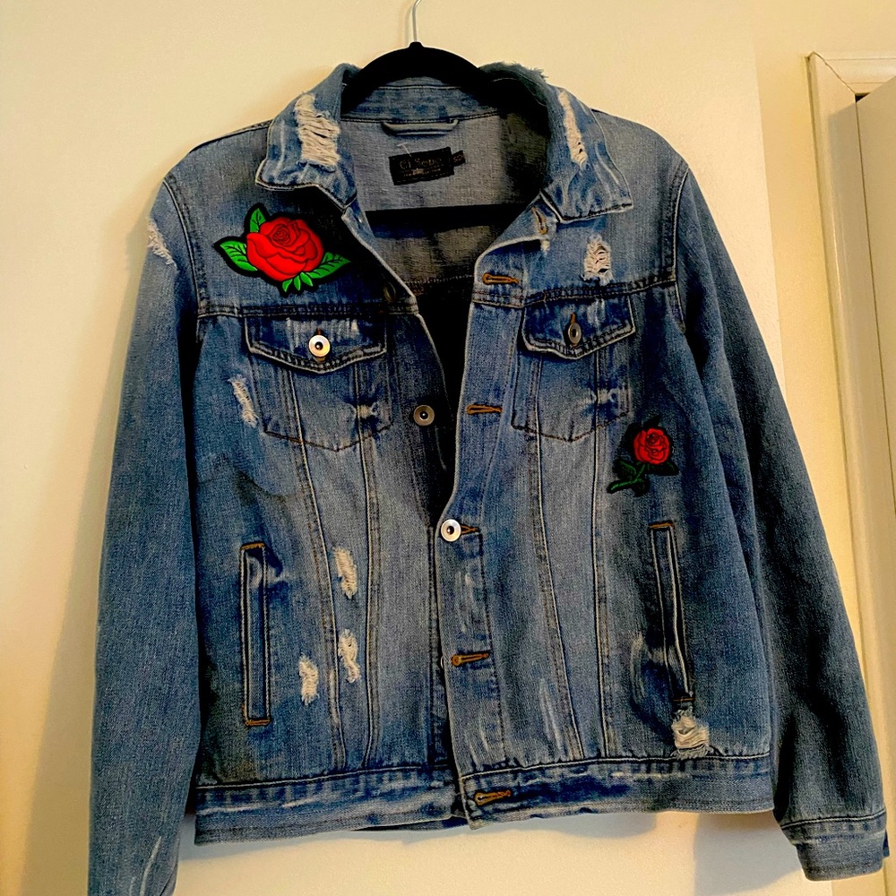 Unique denim jacket!